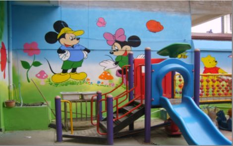 兰考幼儿园室外彩绘